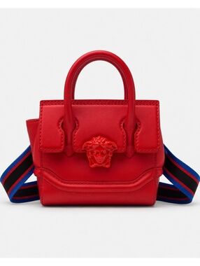 Versace Palazzo Empire Mini Red Leather Medusa Bag DBFF714 Strap Italy